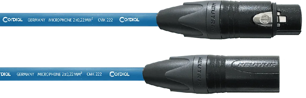 Cordial CPM5FM-BL NEUTRIK XLR m/f - 5 m bleu Must-Have