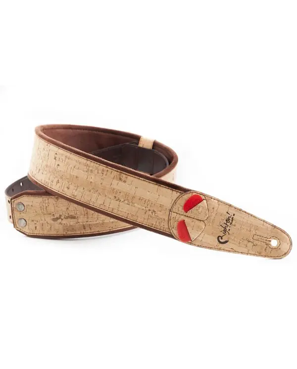 RIGHTON STRAPS CORK-BG COURROIE GUITARE VEGAN LIEGE BEIGE Commander Maintenant