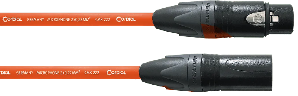 Cordial CPM5FM-NEUTRIK XLR m/f - 5 m orange Offre Limitée