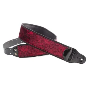 Commande En Gros RIGHTON STRAPS J-PAISLEY-RD COURROIE VELOURS J-PAISLEY ROUGE