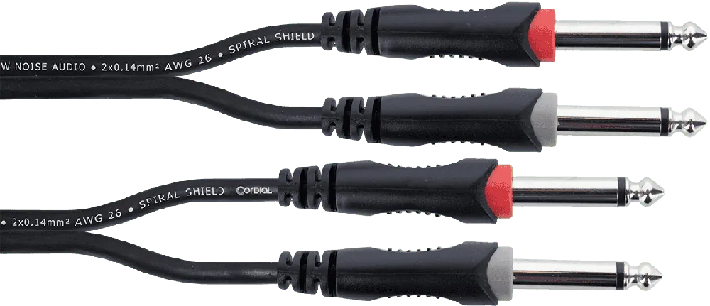 Cordial EU3PP Jack - 2 x 2 jacks mono m./m. - 3m Pas Cher