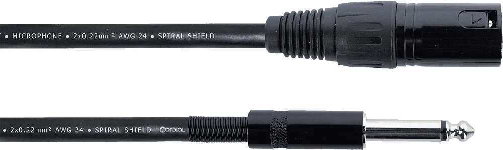 Cordial EM10MP XLR mâle/Jack mâle mono - 10m Solde