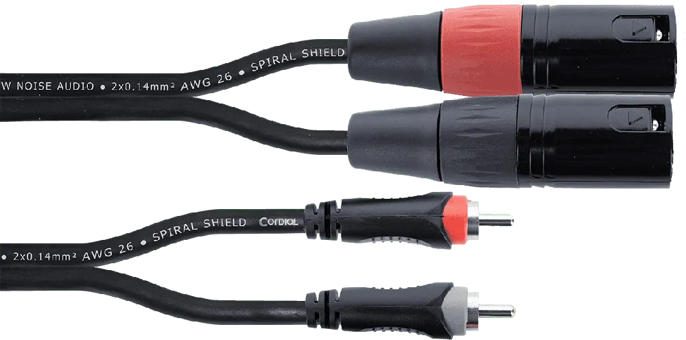 Bon Marché Cordial EU1MC 2 RCA/2 XLR mâles - 1m