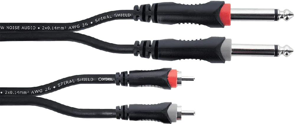 Certifié Cordial EU1PC 2 RCA/2 Jacks mono - 1m