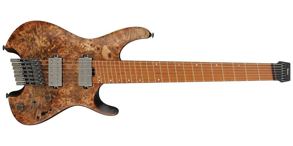 Livraison Express Ibanez QX527PB 7-String Headless Electric Guitar with Gigbag - Antique Brown Stained