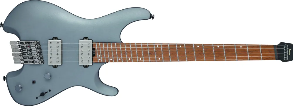 Meilleure Vente Ibanez Q Standard 6-String Headless Electric Guitar with Gigbag - Metallic Gray Matte