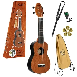 ORTEGA K2-MAH KEIKI PACK UKULELE SOPRANO KEIKI ACAJOU + ACCESSOIRES Réduction