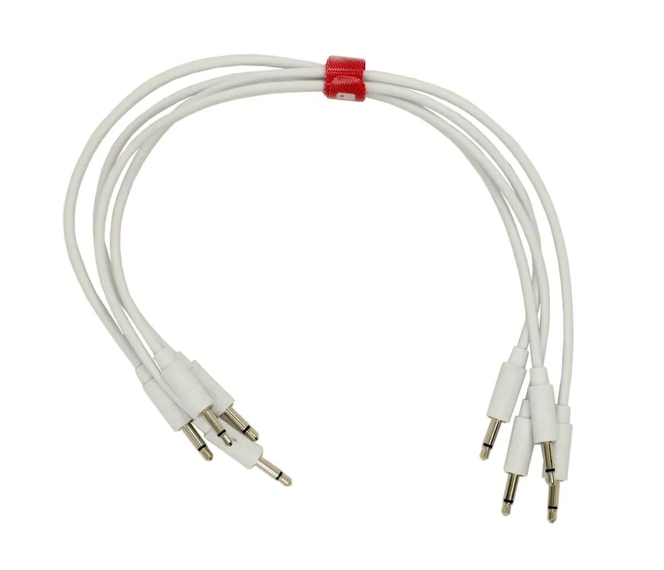 Intellijel Patch Cables 3.5mm TS to same - 30cm - White (4 Pack) Haute Qualité