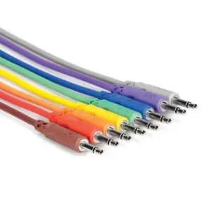 Marque Hosa CMM-815 3.5mm Unbalanced Patch Cables, 6‘‘ (8 Pack)