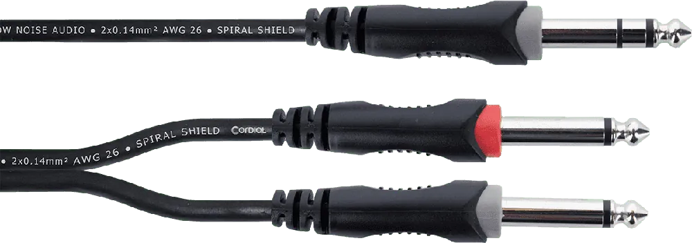 Cordial EY5VPP Jack - Jack stéréo m./2 Jacks mono m. - 5m Nouvel Arrivage