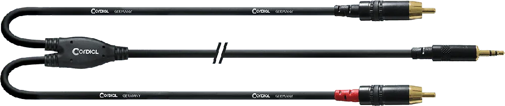 Cordial CFY0.9WCC Mini-Jack / RCA - Mini-J./2 RCA - 0.9m Bon Marché