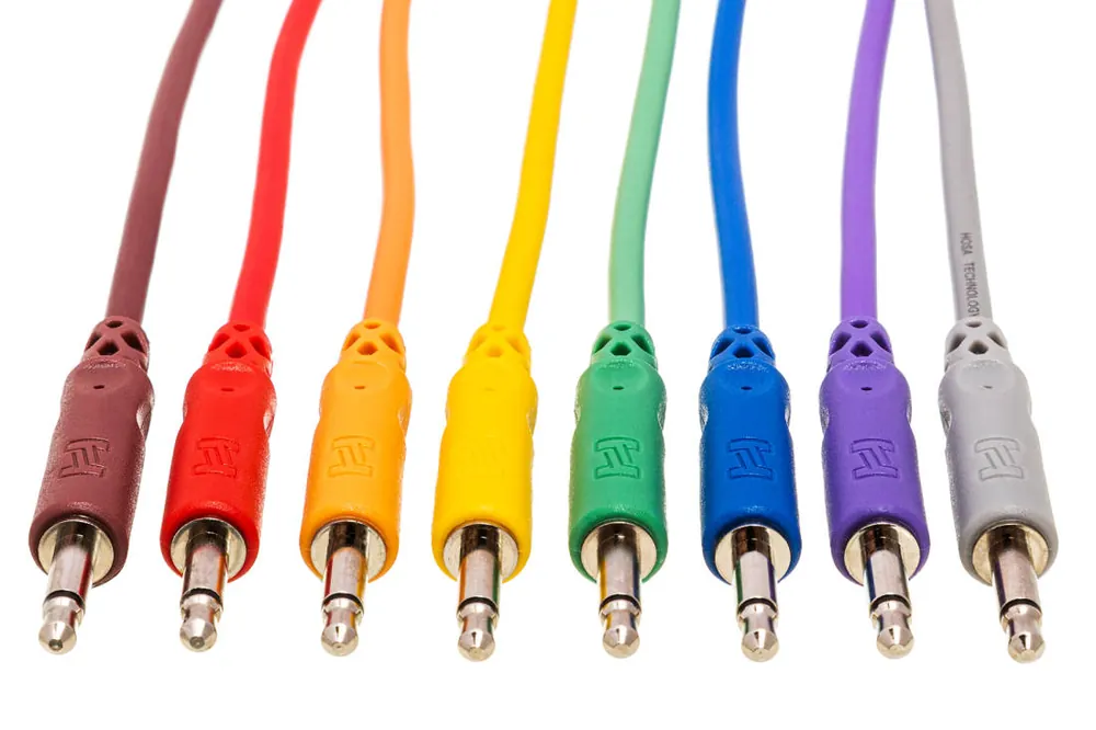 Hosa 36‘‘ Mono 3.5mm Coloured Patch Cables (8 Pack) Vente Directe