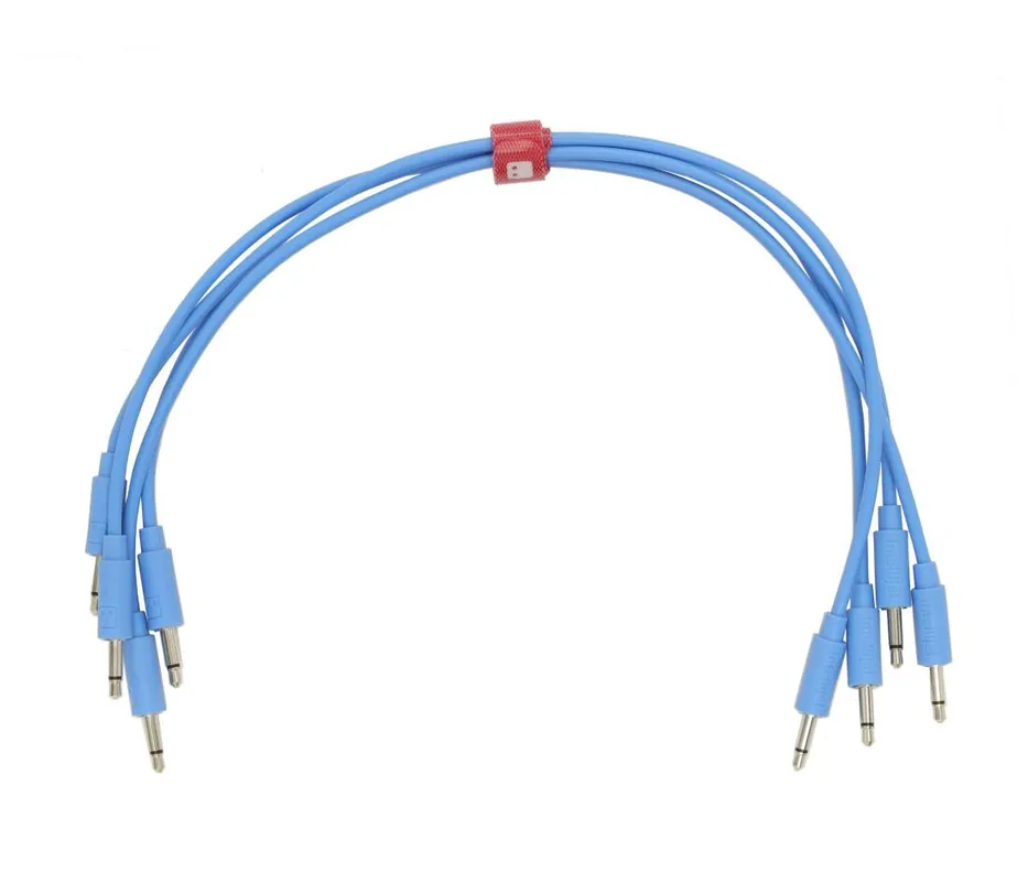 Prix Réduit Intellijel Patch Cables 3.5mm TS to same - 30cm - Blue (4 Pack)