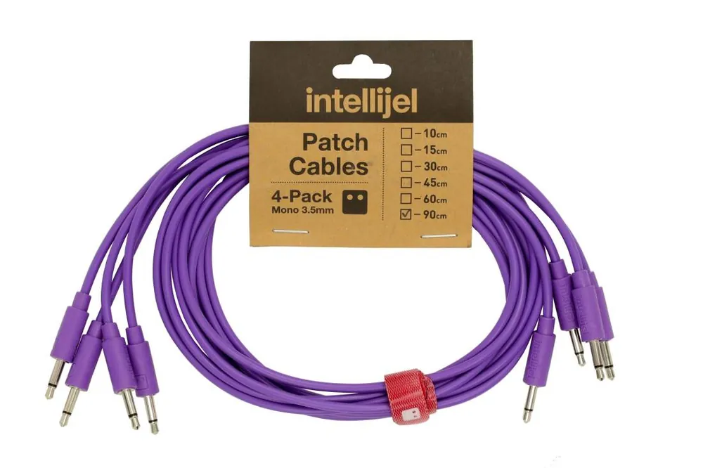 Vente Flash Intellijel Patch Cables 3.5mm TS to same - 90cm - Purple (4 Pack)