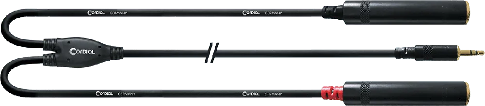 Cordial CFY0.3WGG Mini-Jack / Jack - Mini-J./2 Jacks F. - 0.3m Nouvel Arrivage