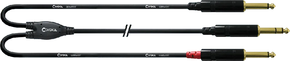 Retour Gratuit Cordial CFY3VPP Jack - Jack mâle/2 J. mono m. - 3m
