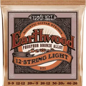 ERNIE BALL 2153 EARTHWOOD PHOS. BRONZE LIGHT JEU FOLK 12 CORDES 9-46 Prix Choc