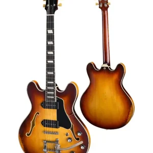 EASTMAN T64/V-T-GB GUITARE ELECTRIQUE THINLINE 16" ANTIQUE GOLDBURST Haute Qualité