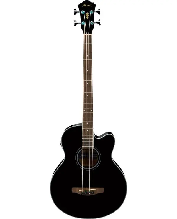 IBANEZ AEB8E-BK BASSE ELECTRO-ACOUSTIQUE 4 CORDES BLACK GLOSS Dernière Chance