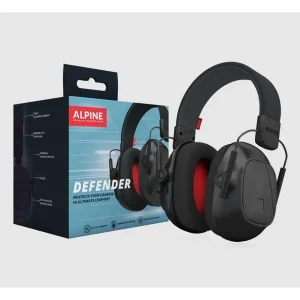 Soldes ALPINE DEFENDER CASQUE ANTI-BRUIT PREMIUM NOIR (-26 dB) BLEU