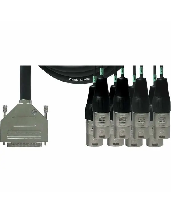 Dernière Chance CORDIAL CFD1.5DMT CABLE SUB-D BROCHAGE TASCOM/ 8x XLR MALES - 1,5m