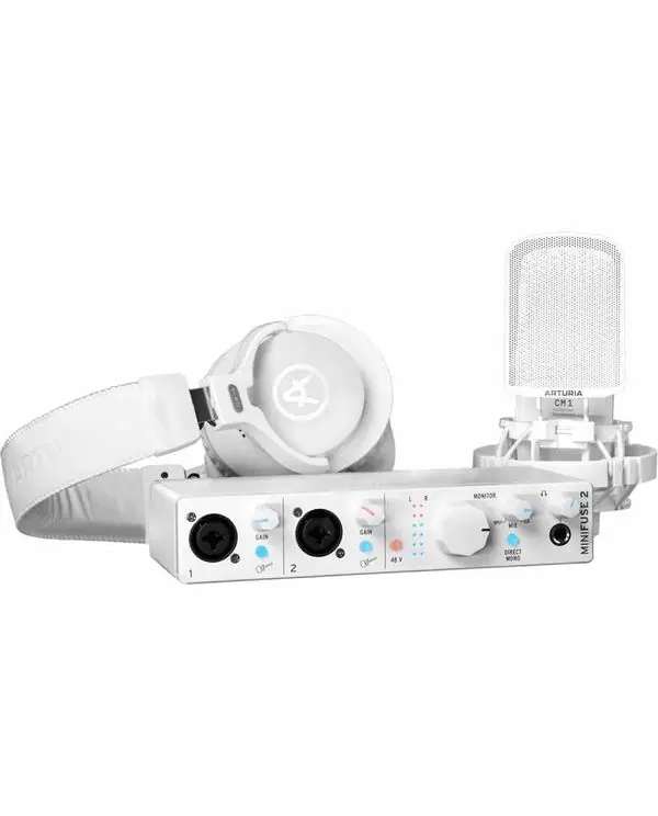 ARTURIA MINIFUSE2-RP-WH PACK INTERFACE AUDIO USB BLANCHE +ACCESSOIRES Commander Vite