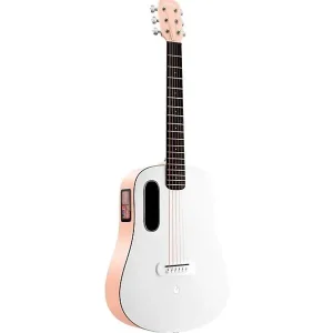 Super Prix LAVA ME PLAY 36" GUITARE FOLK ELECTRO LIGHT PEACH/FROST WHITE Litebag