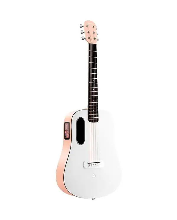 Super Prix LAVA ME PLAY 36" GUITARE FOLK ELECTRO LIGHT PEACH/FROST WHITE Litebag