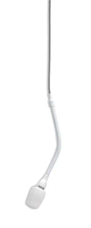 Shure MX202 Microflex Overhead Mic, Cardioid, Inline Preamp w/ 3-pin XLR Connector - Bright White Meilleur Prix