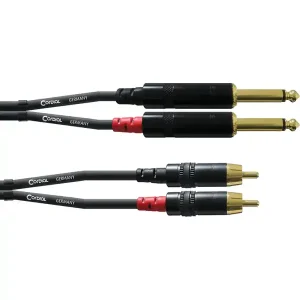 CORDIAL CFU3PC CABLE 2 JACKS MONO / 2 RCA - 1.5m Paiement Sécurisé