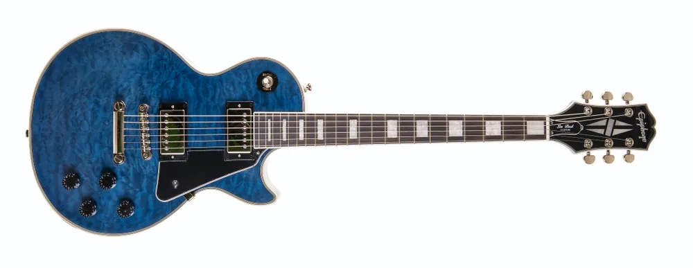 Epiphone Les Paul Custom Limited Edition Quilt Top - Viper Blue Offre Du Jour