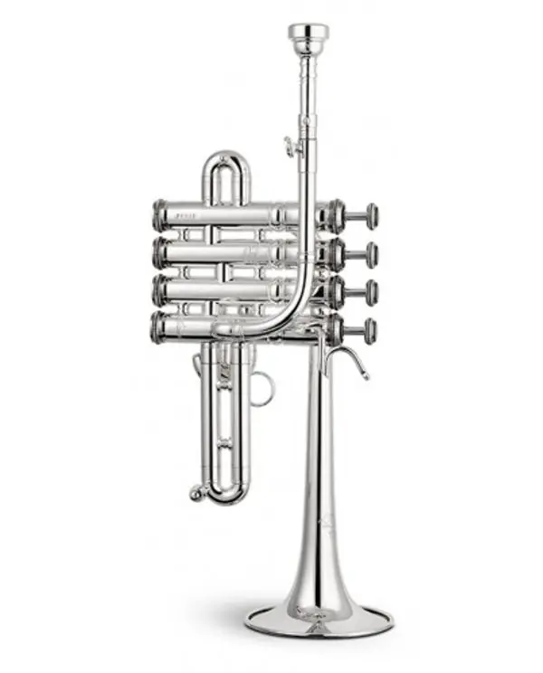 STOMVI TITAN COPPER BELL TROMPETTE PICCOLO ARGENTEE avec étui et emb Marque