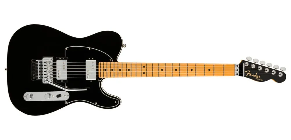 Authentique Fender American Ultra Luxe Telecaster Floyd Rose HH, Maple Fingerboard - Mystic Black