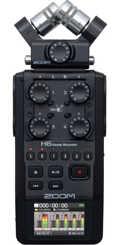 Zoom H6 Black 6-Input / 6-Track Handy Recorder Promotion
