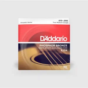 D‘ADDARIO EJ24 PHOSPHORE BRONZE JEU CORDES FOLK CUSTOM LIGHT 13/56 Vente Directe