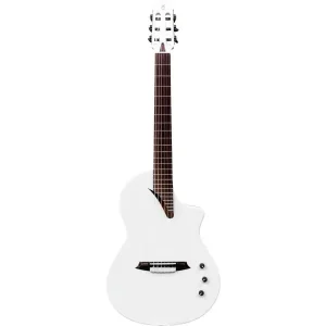 Nouveauté MARTINEZ HISPANIA WHITE GT GUITARE CLASSIQUE ELECTRO BLANCHE