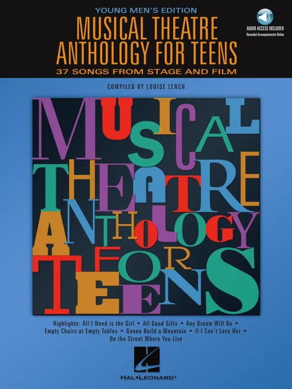 Dernière Chance Hal Leonard Musical Theatre Anthology for Teens, Young Men‘s Edition - Piano/Vocal - Book/Audio Online