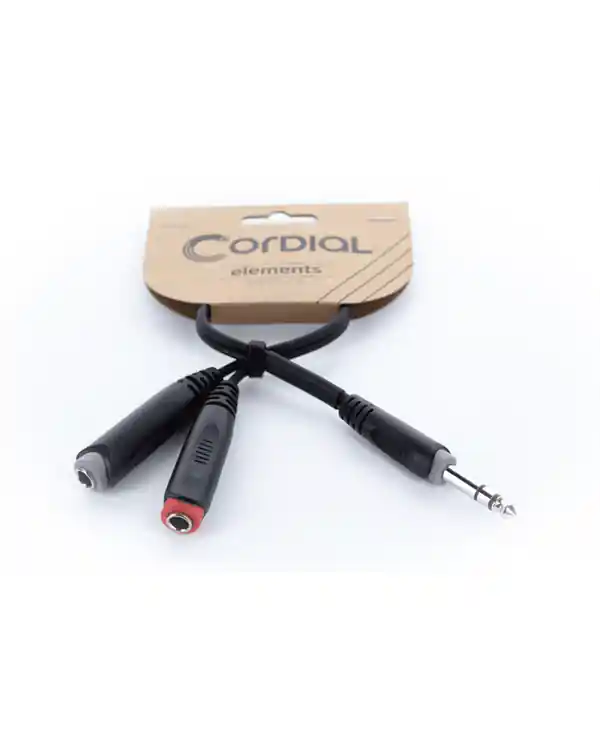 Vente Directe CORDIAL EY0.3VGG CABLE JACK STEREO MALE / 2 JACKs MONO FEMELLES 30cm