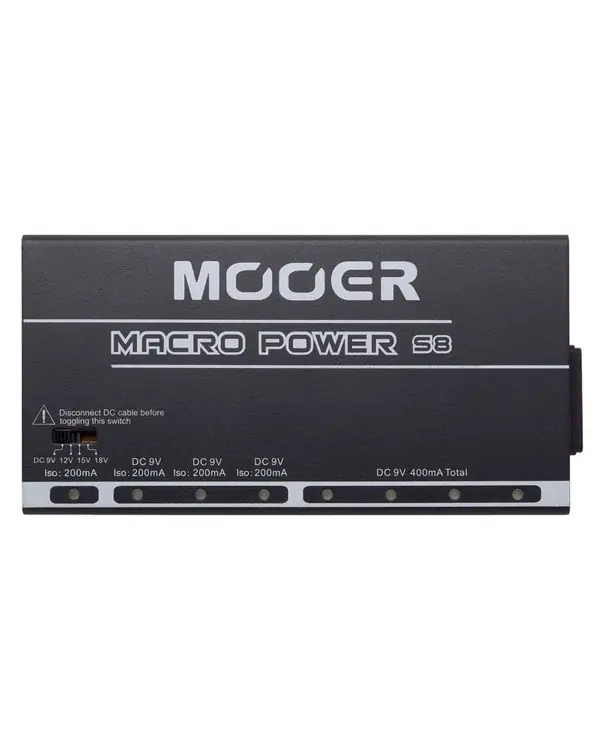 MOOER MACROPOWERS8 ALIMENTATION POUR PÉDALES 8 SORTIES Petit Prix