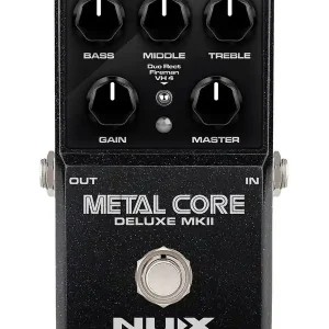 Remise NUX METALCORE-DLX-MK2 PEDALE D‘EFFET DISTORSION NUMÉRIQUE HIGH GAIN