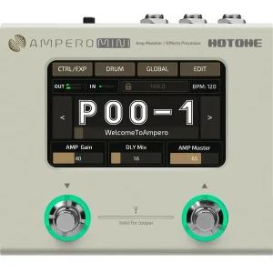 HOTONE MP-50VN AMPERO MINI PEDALE MULTI-EFFETS POUR GUITARE VANILLE Certifié