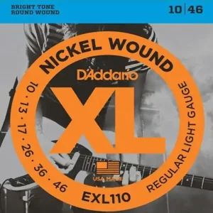 D‘ADDARIO ESXL110 JEU CORDES GUIT ELECTRIQUE REGULAR LIGHT A BOULE Expédition Rapide