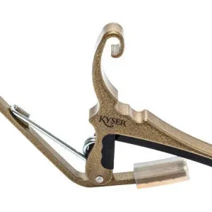 Acheter En Ligne Kyser Quick-Change Capo for 6-String Acoustic Guitar - Gold