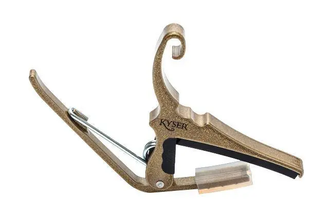 Acheter En Ligne Kyser Quick-Change Capo for 6-String Acoustic Guitar - Gold