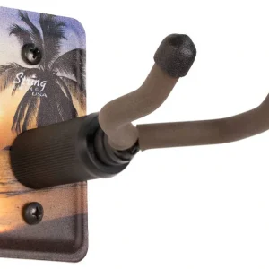 Vente Directe String Swing Wall Mount Ukulele/Mandolin Hanger - Palm Tree Print