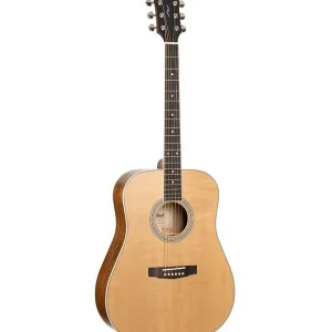 Quantité Limitée CORT PURE-DBNS GUITARE FOLK ACOUSTIQUE DREADNOUGHT NATURELLE SATINÉE