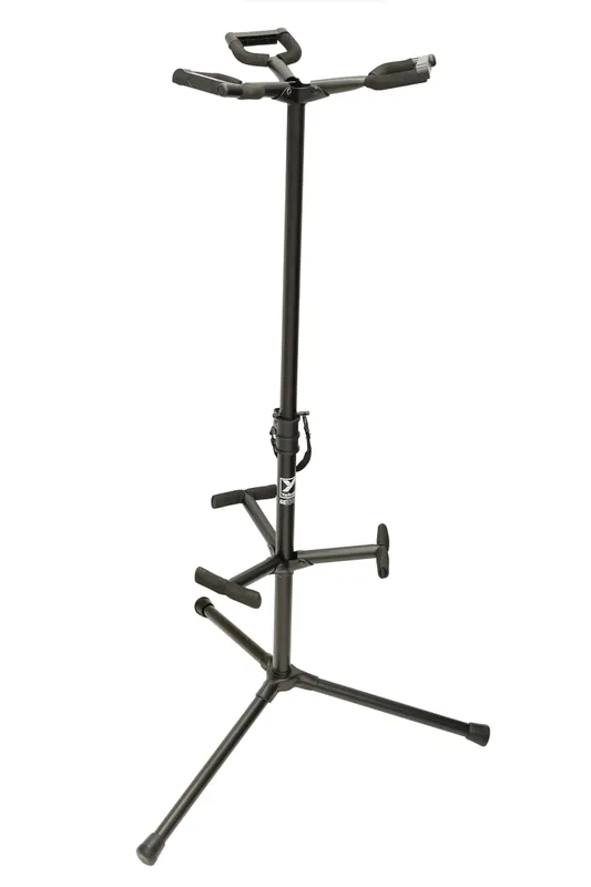 Yorkville Sound Triple Guitar Stand with Guards - Black Nouveauté