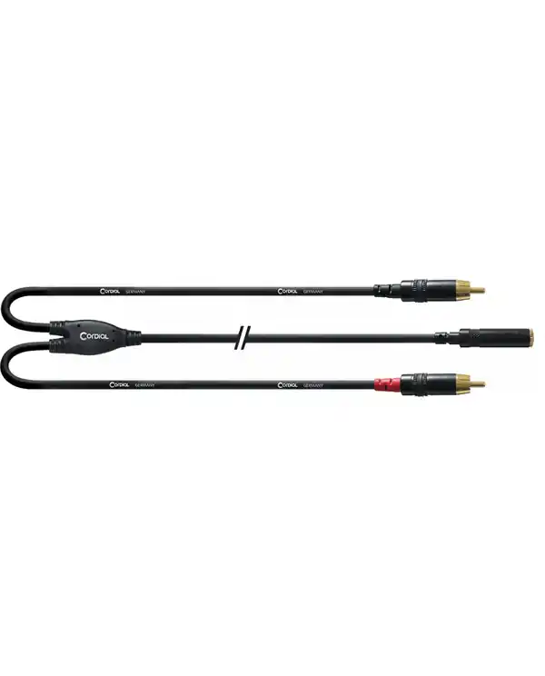 CORDIAL CFY0.3YCC CABLE BRETELLE MINI-JACK FEMELLE / 2 RCA - 30cm Prix Réduit