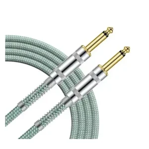 GROOVIT CABLE JACK MONO / JACK DROIT MONO TRESSÉ BLEU CLAIRE - 3m Marque