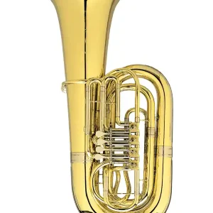 MELTON 197/2-T1 "ORIGINAL" TUBA SIB 5/4 4 PALETTES + TRIGGER ARGENTÉ Réduction